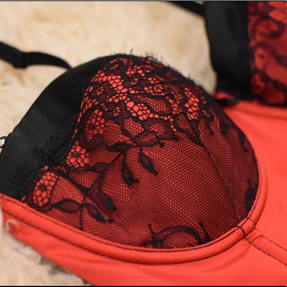 Bra N Things Red “satin indulgence” corset 10D - Picture 2 of 6